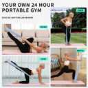 Resistance Band Set, Two Resistance Levels, Stretch Bands for Working Out Women or Men, Strength Training, Home Fitness, Toning, Stretching, Yoga, Pilates (BlueGreen)