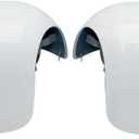 Left Right Side Mirror Caps Rearview Mirror Cover Cap Glossy White Pair Fits for Mini R55 R56 R57 R58 R59 R60 R61 2007-2016 Replace for 51162754913,51162754914,Only for Manual Folding Mirror