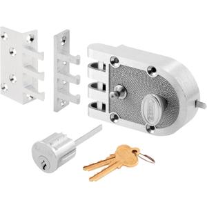 Segal SE 14328 Single Cylinder Deadbolt Chrome Slam Lock with Flat and Angle Strike (Single Pack)