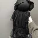 Halloween Decorations Outdoor - 3 Witches Holding Hands, Lighted Halloween Witches Garden Stake, Sound-Activated Sensor, Halloween Witches Decorations for Home Outside Yard Lawn Garden