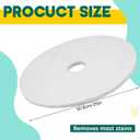 Teenyyou 2 Pcs 20" White Floor Buffer Pads for Machine
