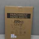 200 PCS Unbleached Parchment Paper Sheets for Baking 12x16 Inches, Non-Stick and Non-Toxic Pre-cut Parchment Sheets for Oven, Cooking, Grilling, Air Fryer and Steaming - Fit for Half Sheet Pans (Brown)