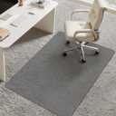 Blvornl 34.5"*47.1" Hard Material Chair Mat for High Pile Carpet and Hardwood Floor, Heavy Duty Computer Chair Mat, Frosted Clear Chair Pad for Rolling Chairs Office and Home Clear, Black