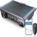 T2B Solar Pool Skimmer Robot via App & Remote Control, 2026 Upgraded Automatic Robotic Pool Surface Cleaner with 24/7 Cleaning, Dual Charging, Auto-Dock & Smart Nav, Inground & Above-Ground Pools