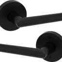 Kwikset Milan Interior Passage Door Handle, Lever For Closet and Hallway Doors, Reversible Non-Locking Handle Lever, Matte Black