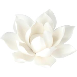 Leadigol White Lotus Incense Holder,3.9 Inch Ceramic White Lotus Incense Burner,Ceramic Flowers Stick Incense Burner Holder,for Home Decor