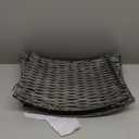 AuldHome Design Wicker Christmas Tree Collar (Gray Washed, 29-Inch), Real Wood Basket Weave Large Willow Tree Skirt