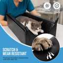 Pet Ultrasound Positioning Pad, 29.5"13.4"7.8" | Detachable Waterproof PU Cover, Deep V-Shaped Immobilizer, 4 Hook-and-Loop Straps, For Dog/Cat X-Ray & Abdominal Chest Exams