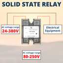 2 x MAKERELE Solid State Relay SSR-40AA AC to AC Input 80-280VAC to Output 24-480VAC 40A Single Phase Plastic Cover