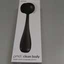 PMD Clean Body - Smart Body Cleansing Device with Silicone Brush & Three Interchangeable Attachments - Waterproof - SonicGlow Vibration - Cleanse, Exfoliate, & Massage Body (Black)