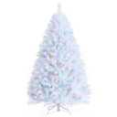 White Iridescent Tinsel Artificial Christmas Tree with Branch Tips 10ft