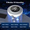 Cordless Wrist Heating Pad with Pulse Massage, 3-Temperature & 19 Modes for Hand & Wrist Pain Relief, Electric Heat Wrap Soothes Sore Muscles from Typing, Gaming, Sports & Daily Use, Fits Both Hands