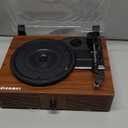 Vinyl Record Player Wireless Turntable with Built-in Speakers and USB Belt-Driven Vintage Phonograph Record Player 3 Speed for Entertainment and Home Decoration (Brown)