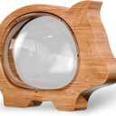 Wooden Clear Piggy Bank for Boys Girls Kids, Large Unbreakable Wood Money Bank, Cute Coin Bank Creative Saving Bank for Christmas Birthday Gift Baby Shower