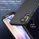 Hensinple for Samsung Galaxy S23 FE Case, Samsung S23 FE Case with Built-in Screen Protector, 360 Full Body Military Grade Drop Protection Silicone Bumper Cover Phone Case for Samsung S23 FE (Black)