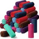 Kinlop Fleece Blanket Bulk 60 x 50 Inch Soft Lightweight Fleece Cozy Blanket Warm Throw Plush Pet Throw for Bed Couch Sofa Home Office Wedding Gifts Travel Camping(Elegant Color,40 Packs)