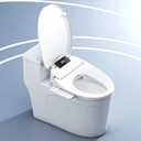 WLJBIDET Heated Bidet Toilet Seat with Dual-Position Control Mode, Side Panel & Remote Control, Self-Cleaning Nozzle, Adjustable Warm Water and Dryer, Display Screen, Night Light, Elongated