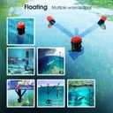 SOONSUN 4in1 Floating Selfie Stick Tripod for GoPro Hero 13 12 11 10 9 8 7 6 5 4 3, Max, AKASO, Osmo Action 3/4/5 Pro Camera - As Waterproof Extension Monopod Pole Floating Handle Grip Tripod Stand