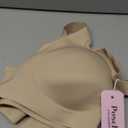 PoseFree Womens Seamless Wireless Supportive Bra Push Up Comfort Soft No Underwire Full Coverage T-Shirt Bra (X-Large, Nude)