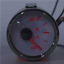 Boat Trim Gauge 52mm (2 Inch) 0-190ohm Trim Tilt Indicator Red Backlight with White Dial Silver Frame