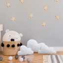 Unittype 3 Pcs Clouds Shaped Throw Decorative Pillows Cute Soft Cloud White Waist Rest Cushion Lovely Floor Cushion Reading Pillows 2 Size Girls Kids Cloud(15 Inch, 9.8 Inch)