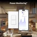 Aqara Smart Light Switch H2 (2-in-1 Neutral, 2 Buttons, 2 Channels), Thread/Zigbee Protocol, Wall Switch for Smart Home, Supports Apple Home, Google, Alexa, Matter Over Thread