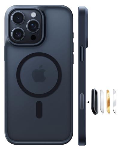TORRAS Magnetic Shockproof for iPhone 16 Pro  Case, [Fit for MagSafe] [Military-Grade Drop Tested] Translucent Slim Protective for iPhone 16 Pro Max Case Anti-Fingerprint Anti-Scratch, Black