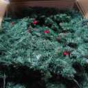9 ft. Pre-Lit Christmas Decoration Set Artificial Christmas Garland Wreath and Entrance Trees (4-Pieces)