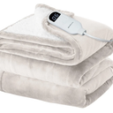 Bedsure Electric Blanket Full Size  Soft Flannel Heated Blanket, Fast Heating with 10 Time Settings & 6 Heat Settings, Warm Gift for Grandma (72x84 inches, Cream)