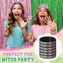 2 x Wettarn 24 Pcs Sorority Gifts for Women Bracelets Silicone Wristbands Friendship Bracelets Pink and Green Bracelet Jewelry Sisterhood Gift