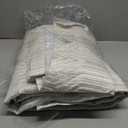 Beige and Silvery 100% Blackout Geometric Pattern Curtains,52 Inch Wide 96 Inches Long 2 Panels, Thermal Insulated Noise Reducing Anti-Rust Grommet Drapes for Bedroom Living Room, Cream