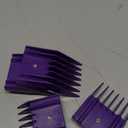 Professional A5 Animal Clipper Attachment Guard Guide Combs Set, 1/8" 1/4" 3/8" 1/2" Compatible with Andis AG BG, Oster Classic 76 Golden A5, Wahl KM Series Pet Groomer Horse Clipper Models (Purple)