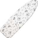 Seiritex Ironing Board Cover and Pad Standard Size 15 x 54 inch, Heat Reflective with Hook and Loop Fasteners, Thick Padding with Elasticized Edges, 3 Layers Iron Board Cover (White)