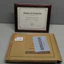GraduationMall 8.5x11 Certificate Diploma Frame, Solid Wood & Tempered Glass, Glossy Cherry Finish with Gold Trim