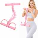 8-Tube Pedal Resistance Band with Handles, Multifunctional Pedal Resistance Band Made of Natural Rubber, Fashion Puller Exercise Equipment for Full Body Strength, Toning & Stretching