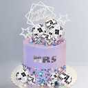 Disco Ball Cake Toppers Silver Disco Balls Cake Decorations with Mirror Balls Happy Birthday Cake Topper and Star Cake Toppers for 70s 80s Disco Music Dance Themed Party Decorations Supplies
