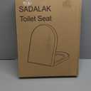 SADALAK Soft Close Quick Release Toilet Seat Elongated- Heavy Duty Adjustable Stainless Hinges, D/U Shape Toilet Seats Cover for Easy Cleaning & Simple Top Fixing - White Toilet Lid