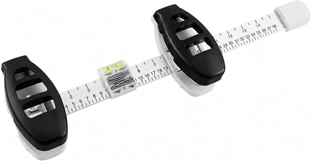 3-in-1 Picture Hanging Tool with Level, Ruler & Magnetic Nail Holder（black）