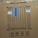 WAOWAO Baby Gate 57.48-62.17" Extra Wide Pressure Mounted Walk Through Swing Auto Close Safety White Metal Toddler Kids Child Dog Pet Puppy for Stairs,Doorways,Kitchen