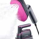 Jack Rose Travel Steamer Iron for Clothes,1200w Iron Steamer,Portable Handheld Travel Size Steamer iron,8S Fast Heat-UpLarge Ceramic Heat Panel, Pink