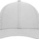 2 x Men's Baseball Cap Fits OSFM & XXL Laser Perforated Golf Ball Hat Water Resistant Quick Dry Adjustable Snapback Caps (Gray)