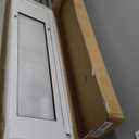 Dog Door for Sliding Glass Door with Magnetic Flat, Installed on Either Left or Right SideSliding Door Pet Doggie Door Insert with Lock, Adjustable Height No-Cut Required Doggy Door (Medium 8.6''12.7'' Flap Size)