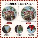 Funny Donkey Christmas Ornament, Rustic Farmhouse Holiday Decor, Donkeys with Santa Hats, Cute Donkey Lover Gift, Ceramic Tree Decoration, Rustic Christmas Keepsake, Xmas Ideas