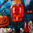 Umigy 1 Gallon Halloween Plastic Drink Dispensers with Steel Stand Halloween Jar for Outside Beverage Dispenser with Lid for Daily Life Birthday Holiday Part