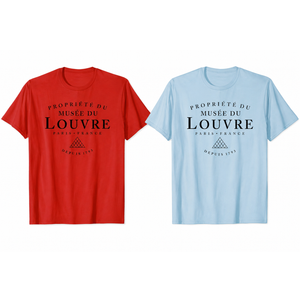 Property of Louvre Museum Since 1793 T-Shirt (Baby Blue - Medium) (Red - Large)