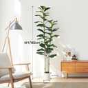 Alupssuc 6ft Artificial Fiddle Leaf Fig Tree with Green Moss