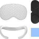 Geekria VR Accessory Kit Compatible with Apple Vision Pro, Protective Shell, Silicone Face Pad Cover, Dustproof Lens Protector, Comfortable Replacement Parts Set