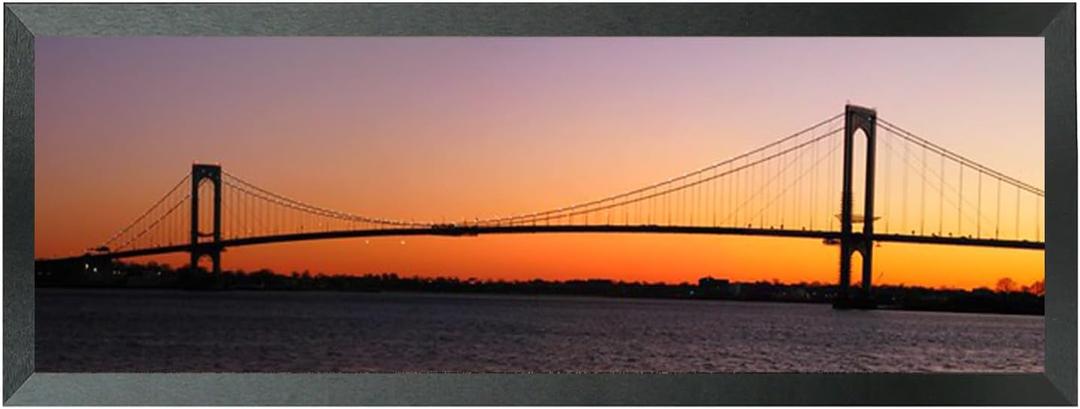 Mxtallup 6x20 Picture Frame Solid Wood 20X6 Poster Frame for Wall Photo Frames Family Black (T22B620)