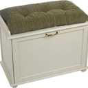 Klear Vu The Gripper Non-Slip Tufted Bench Cushion for Indoor Furniture, Assembled in USA, Entryway Storage, Bay Window, Corner Nook or Piano Seat, 27 Inches, Chenille Green