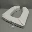 Toilet Seat Riser 3 Inch Elevated for Seniors & Handicap, Foam Padded Raised Toilet Seat Cushion, Fits Standard Elongated Toilets, Soft PU Leather Bathroom Attachment (White, 3 inches)